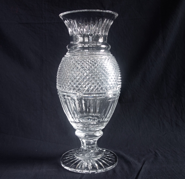Grand vase en cristal de Baccarat taillé - modèle Eurydice - époque XIXe siècle