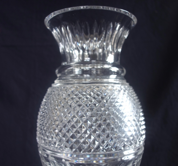 Grand vase en cristal de Baccarat taillé - modèle Eurydice - époque XIXe siècle