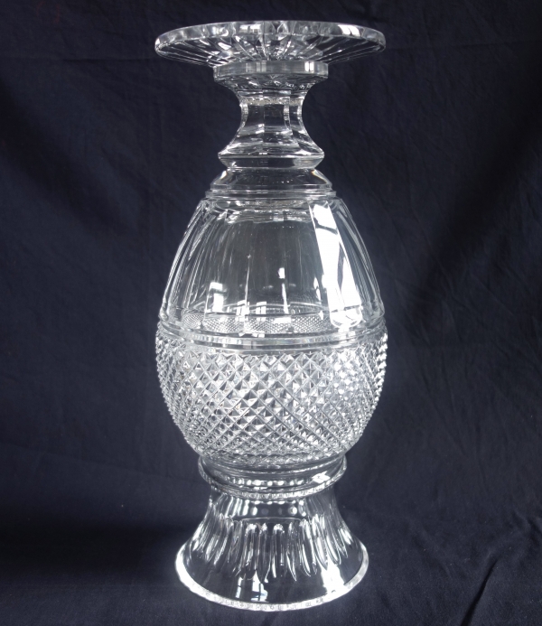 Grand vase en cristal de Baccarat taillé - modèle Eurydice - époque XIXe siècle