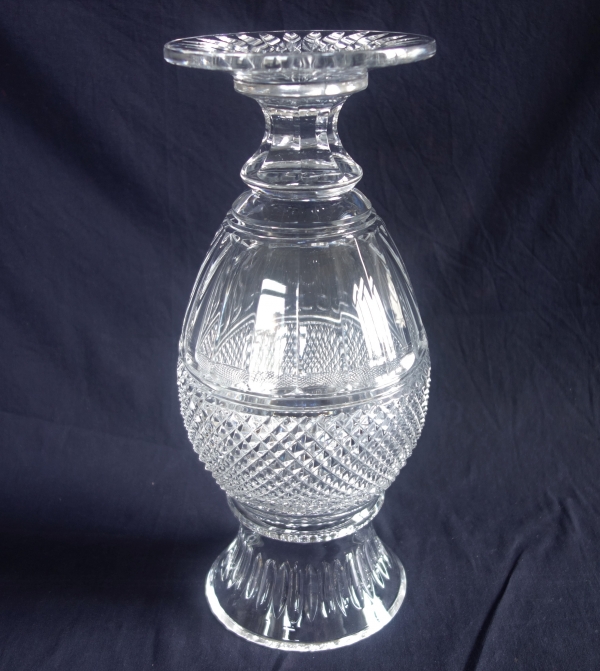 Grand vase en cristal de Baccarat taillé - modèle Eurydice - époque XIXe siècle