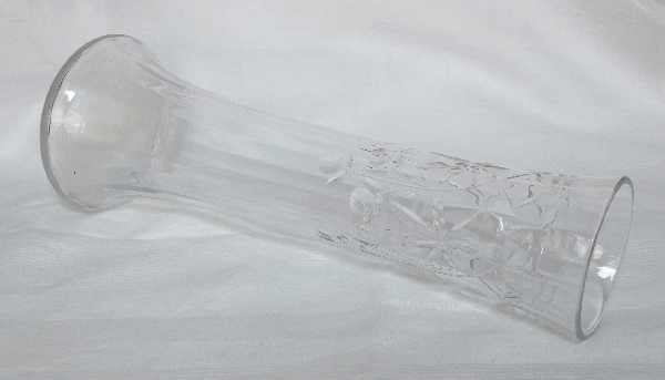Tall Art Nouveau Baccarat crystal vase, circa 1900