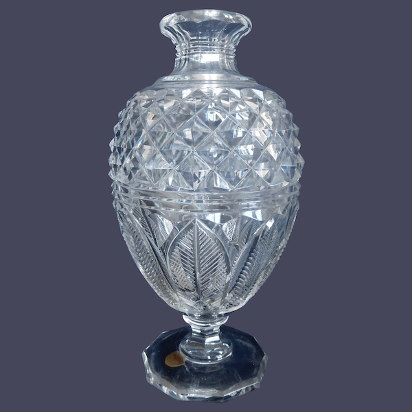 Vase en cristal de Baccarat, style Restauration, production du Musée de Baccarat - 17,5cm