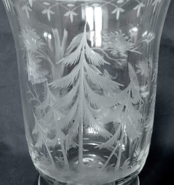 Baccarat crystal vase, the Fox and the Crow