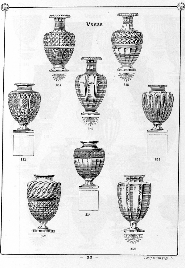 Vase en cristal de Baccarat de style Restauration - production du Musée - 25cm