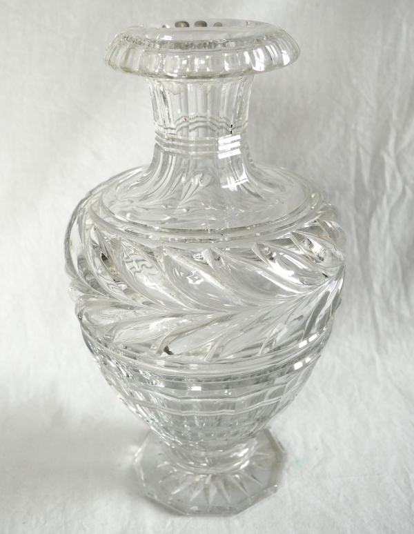 Vase en cristal de Baccarat de style Restauration - production du Musée - 25cm