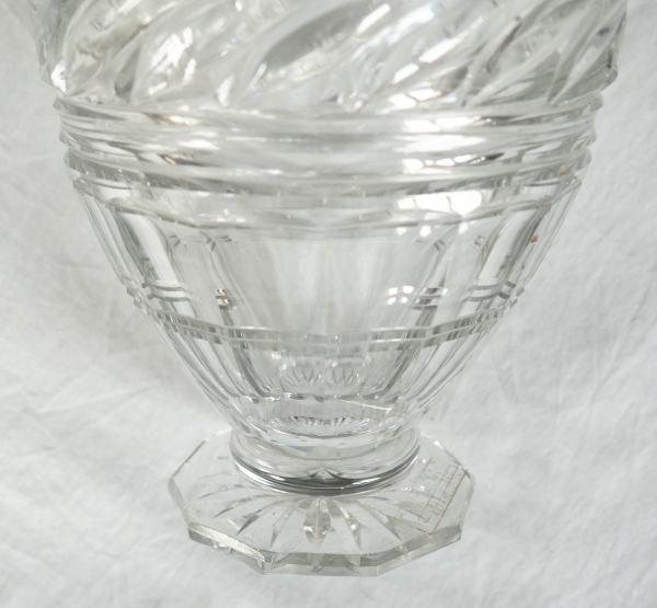 Vase en cristal de Baccarat de style Restauration - production du Musée - 25cm