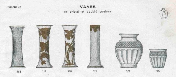 Vase soliflore en cristal de Saint Louis, modèle Nelly doré à l'or fin - 20cm