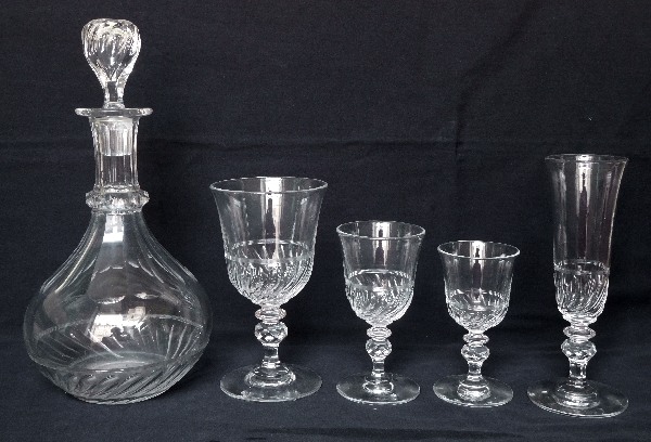 Verre à eau ou verre à porto en cristal de Baccarat forme tulipe, époque Napoléon III - 15,3cm