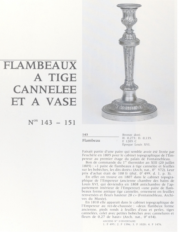 Pair of Louis XVI ormolu candlesticks, late 18th century - 20cm