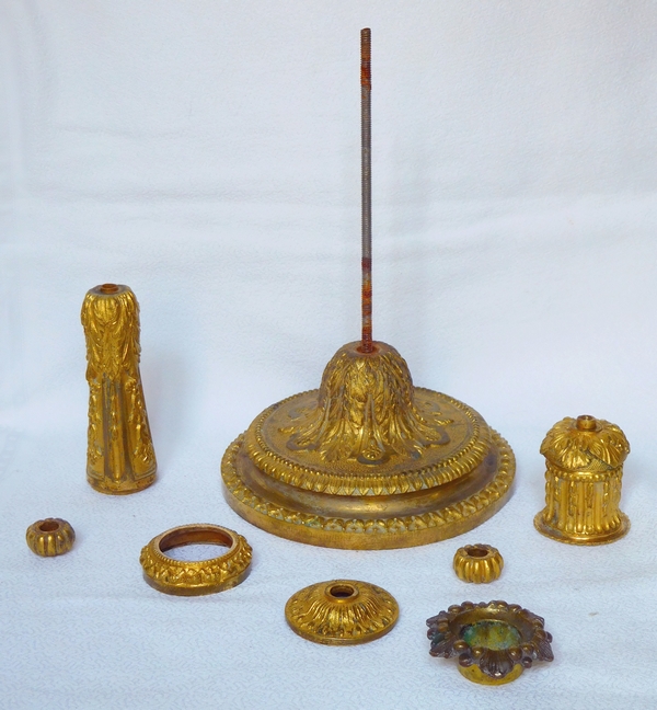 Pair of Regency style ormolu candlesticks, attributed to Sormani