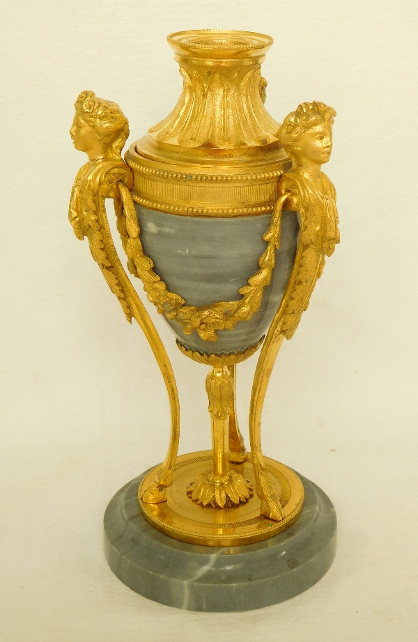 Louis XVI style ormolu & marble candlestick / cassolette, mid-19th century