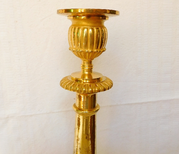 Claude Galle - Compiegne Palace Imperial appartment : pair of ormolu candlesticks