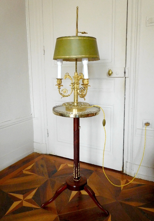 Lampe Bouillotte En Bronze Ciselé Et Doré De Style Louis XVI Modèle Aux Chèvres