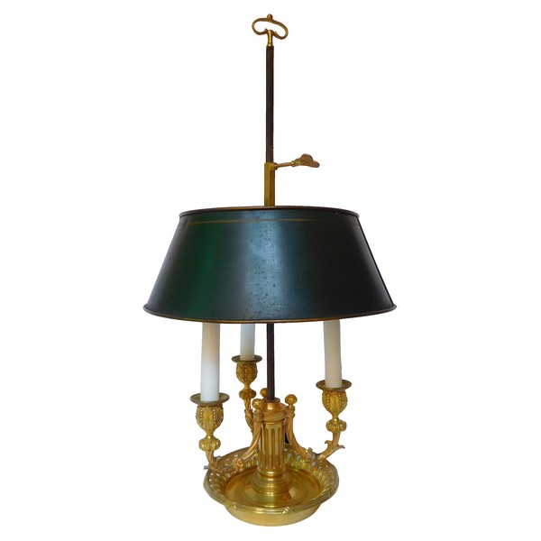 Louis XVI style ormolu bouillotte lamp, 19th century