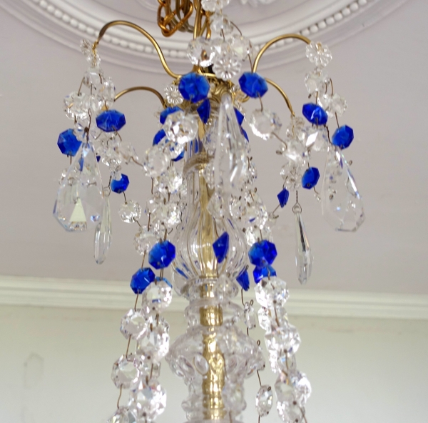Louis XVI style Baccarat crystal and bronze chandelier, 19th century production