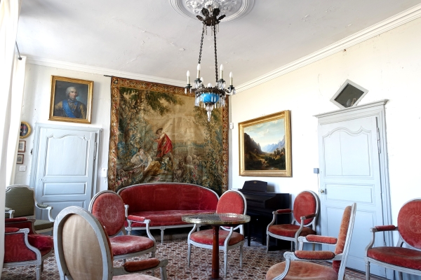 Baccarat crystal and blue opaline chandelier, Napoleon III period