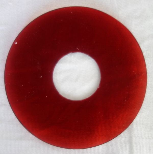 Pair of St Louis crystal bobeches, red St Louis crystal - 19th century (24 available)