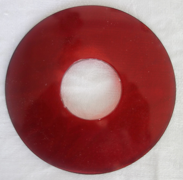 Pair of St Louis crystal bobeches, red St Louis crystal - 19th century (24 available)