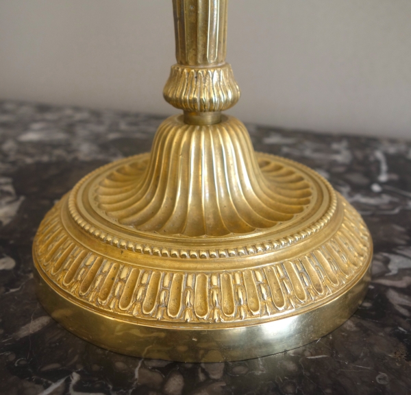 Pair of Louis XVI bronze candlesticks - 18th century