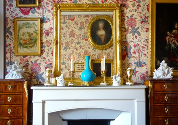 Pair of tripod marble and ormolu Louis XVI style candlesticks