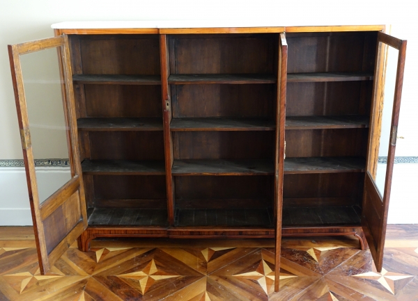 Louis XVI marquetry bookcase or showcase, 18th century circa 1780