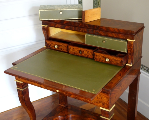Empire mahogany and ormolu writing desk, early 19th century