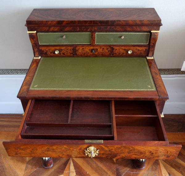Empire mahogany and ormolu writing desk, early 19th century