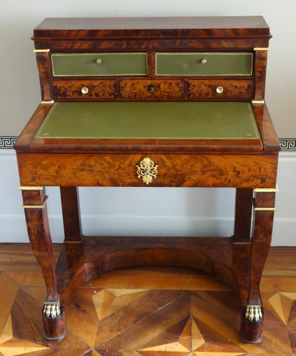 Empire mahogany and ormolu writing desk, early 19th century