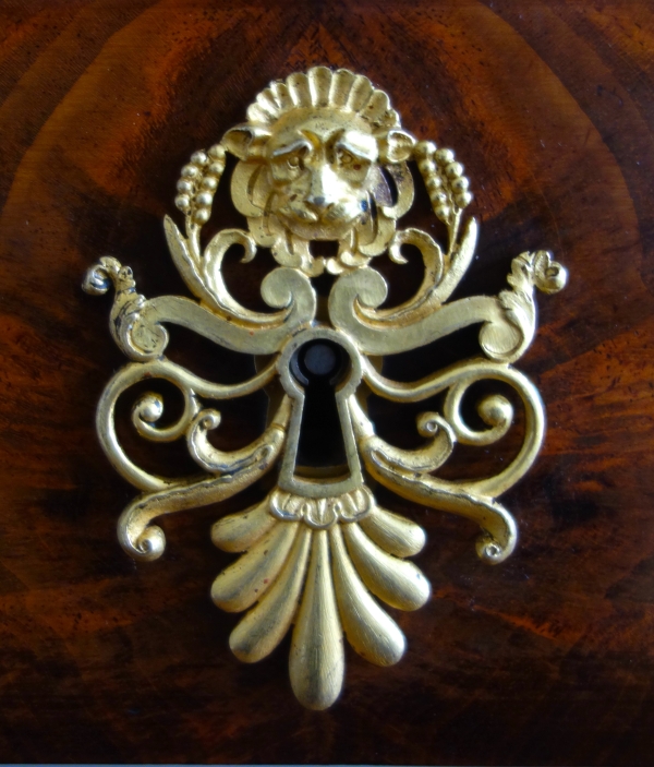 Empire mahogany and ormolu writing desk, early 19th century