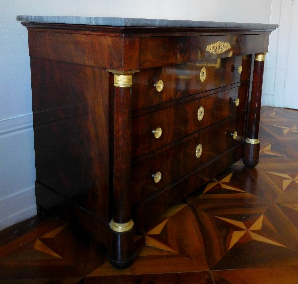 Empire mahogany commode / chest of drawers, France, early 19th century circa 1820