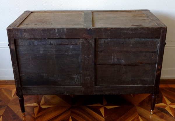 Nicolas Petit : Louis XVI mahogany commode / chest of drawers, 18th century - signed