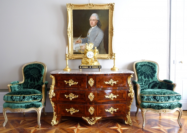 Regency - Louis XV period violetwood commode attributed to Jean-Charles Saunier - 18th century