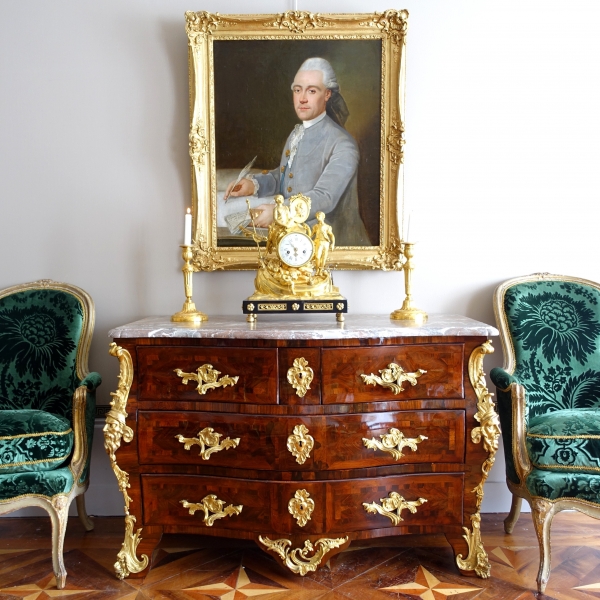 Regency - Louis XV period violetwood commode attributed to Jean-Charles Saunier - 18th century
