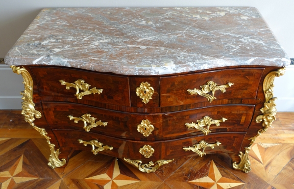 Regency - Louis XV period violetwood commode attributed to Jean-Charles Saunier - 18th century