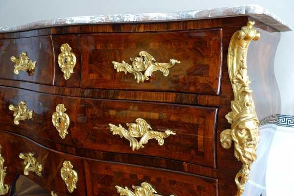Regency - Louis XV period violetwood commode attributed to Jean-Charles Saunier - 18th century