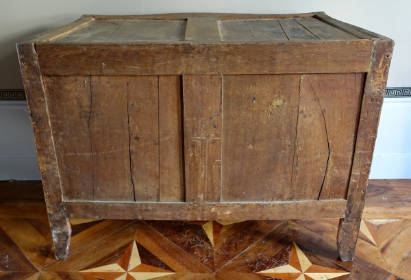 Louis XV marquetry chest of drawers / commode - stamped Claude Lebesgue