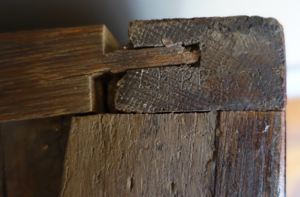 Louis XV marquetry chest of drawers / commode - stamped Claude Lebesgue