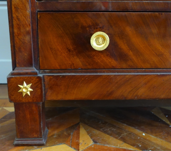 Jacques Muller - Empire mahogany and ormolu commode / chest of drawers - stamped