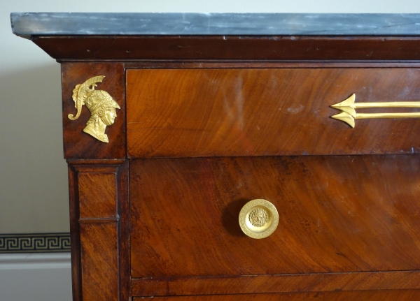 Jacques Muller - Empire mahogany and ormolu commode / chest of drawers - stamped