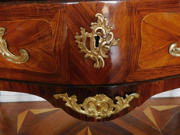 Louis XV commode sauteuse signed Boudin, 18th century