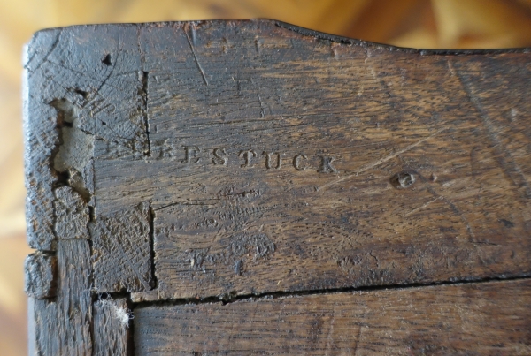 F. Rubestuck & N. Petit : 18th century marquetry chest, stamped