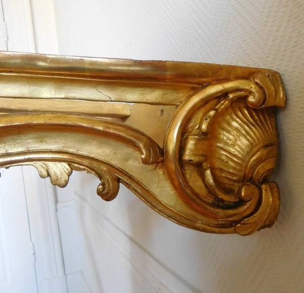 Console d'applique en bois doré d'époque Louis XV, vers 1760