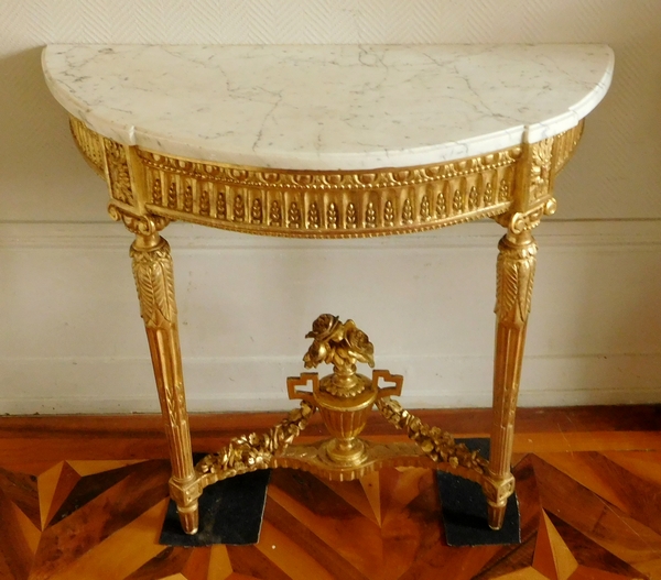 Louis XVI gilt wood console, France, 18th century - circa 1780