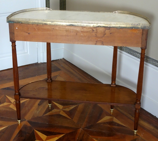 Louis XVI mahogany half-moon shaped console, 18th century