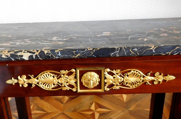 Thomire Duterme : console en acajou et bronze doré d'époque Empire
