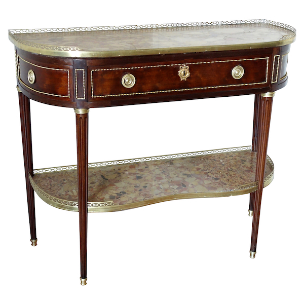Louis XVI - French mahogany console, late 18th century - stamp of Fidelys Schey