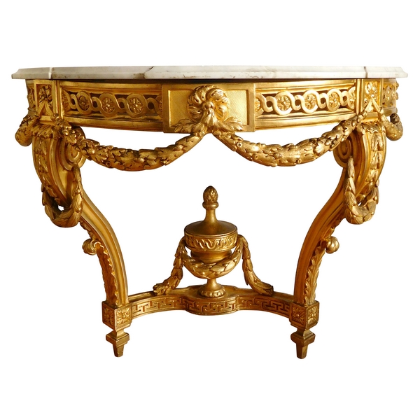 Louis XVI gilt wood console, France, 18th century