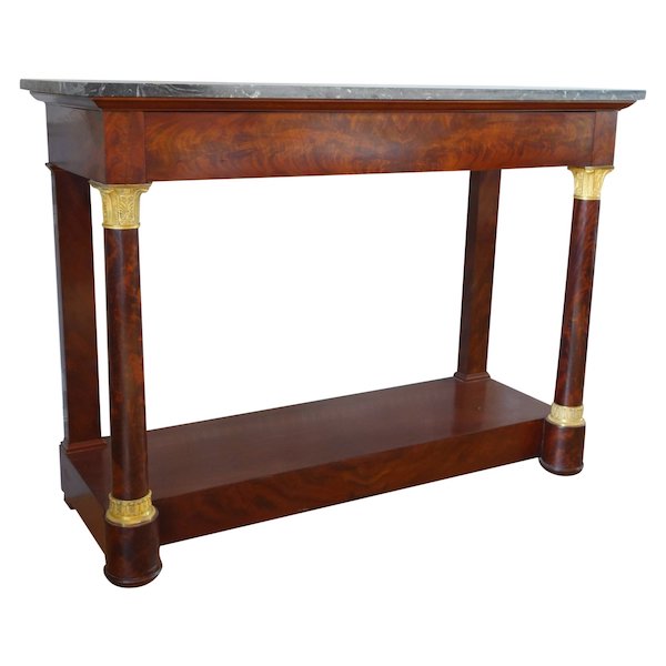 Large Empire mahogany and ormolu console in the taste of Jacob Desmalter, early 19th century