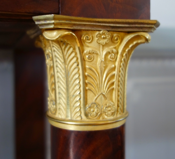 Large Empire mahogany and ormolu console in the taste of Jacob Desmalter, early 19th century