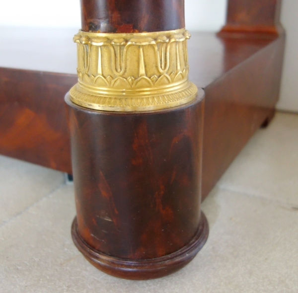 Large Empire mahogany and ormolu console in the taste of Jacob Desmalter, early 19th century